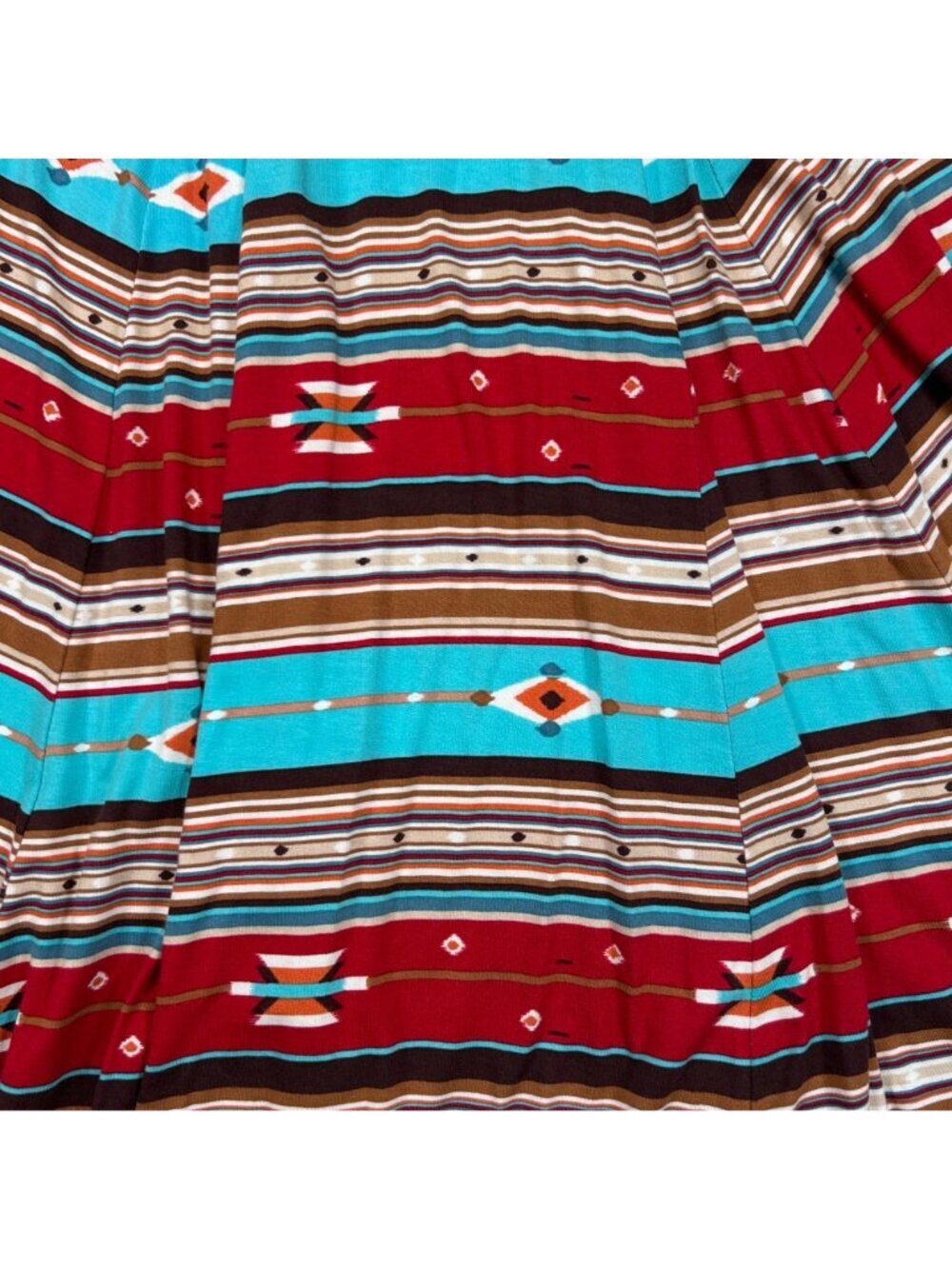 Rancho Estancia Large Southweast Aztec Print Maxi Skirt Flowy Western - Picture 3 of 5